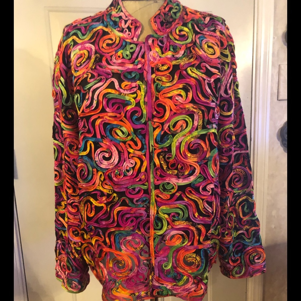 Chico’s Women’s Beautiful Rainbow of Colors cover up.